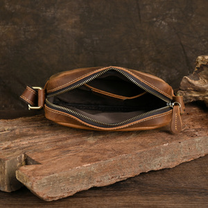 Ando <b>Bag</b> Vintage Genuine Cowhide Leather Crossbody <b>Bag</b> Mens <b>Small</b> Shoulder <b>Phone</b> <b>Bag</b> - Product Image 4