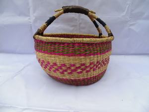 Panier Bolga en jonc de mer naturel tissé, de haute qualité, coloré, moderne, rectangulaire, multifonctionnel, fait à la main, pour le rangement - Product Image 5