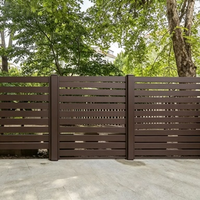 Clôture verticale en aluminium à lames, directement de l'usine, clôture métallique moderne pour l'intimité, clôture en aluminium noir pour jardin et villa