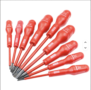9-piece DIY Grade Multi-purpose Electrician Repair <b>Tool</b> Kit Insulated PP Handle Magnetic Screwdriver Set Slotted Bits 3-Year Ind - Product Image 2