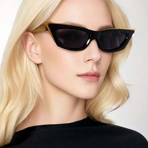 Gafas de Sol de Moda Retro 2025 con Logotipo Personalizado, Montura Grande, Protección UV400, Coloridas, Estilo Ojo de Gato para Mujer - Product Image 1