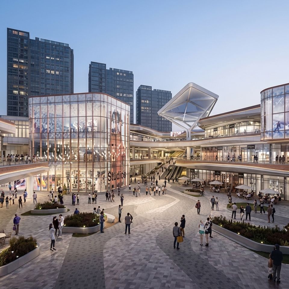 Mall Structure High Rise Construction Prefabricated Steel Structure Shopping Mall ...
