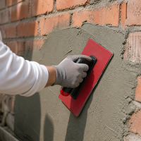 Truelle de finition en plastique rouge en gros avec poignée ergonomique pour travaux de décoration et de plâtrage mural