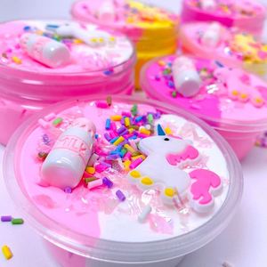 Cheap Color Kit DIY Toys <b>Plasticine</b> Puff Unicorn Slime 4 Colors 60ml/35g Unisex Ages 5+ Brand - Product Image 5