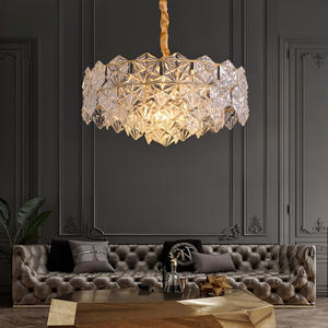 All-Copper Postmodern Crystal <b>Chandelier</b> <b>Light</b> Luxury Living Room Dining Room Creative <b>Bedroom</b> <b>Light</b> Minimalist Pendant Lighting - Product Image 2