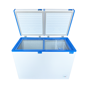 Congélateur <span class=keywords><strong>solaire</strong></span> commercial 268L à double porte AC/DC <span class=keywords><strong>12V</strong></span> 24V 110V 220V, type coffre, 9,5 pi³ pour restaurant, supermarché, magasin - Product Image 3