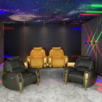 Luxuriöses Modernes Echtleder-Elektrisches Relaxsofa mit Massagefunktion für Zuhause & Hotel zur Nutzung im Heimkino