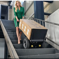 Chariot électrique pliable homologué JG, 250 kg, 400 kg, robuste, à quatre roues, pour monter les escaliers, avec batterie, certifié CE