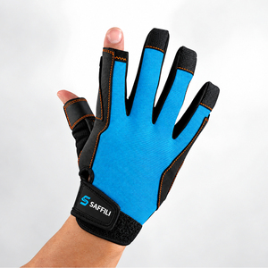 Gants de pêche et de navigation professionnels OEM |   Gants marins à doigts courts haute adhérence |   Protection UV50+ Séchage rapide Imperméable Poignet réglable - Product Image 1