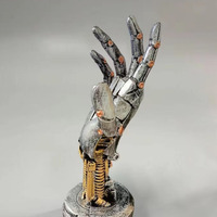 Patung kecil lengan Robot Cyberpunk lucu, dengan layanan cetak 3d Pla plastik Hari Valentine patung tangan Robot untuk hadiah liburan