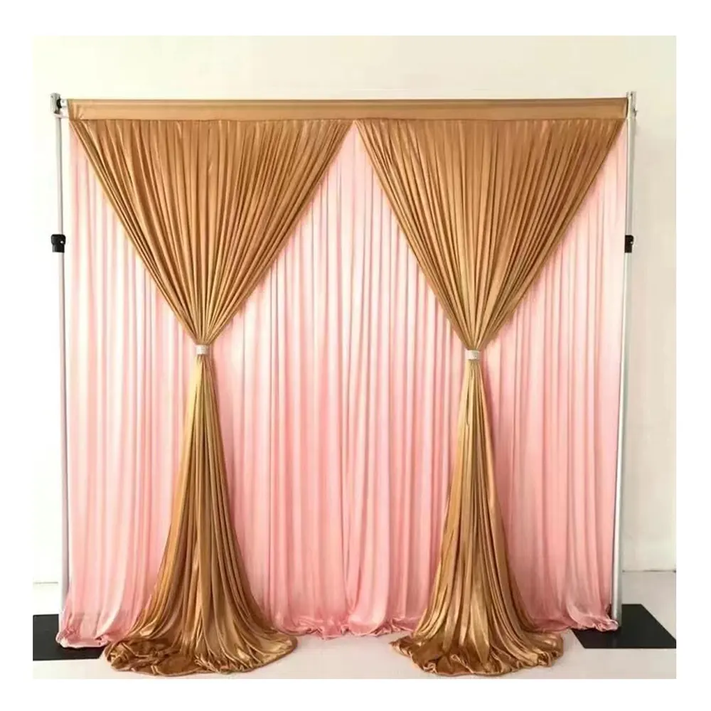 Kindawow backdrop pipe drape with base plate Adjustable pipe and drape circle canopy for wedding events
