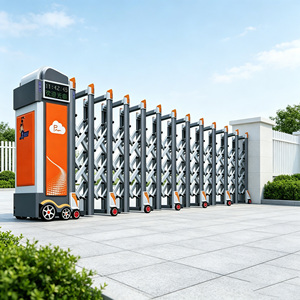 ประตูเลื่อนอัตโนมัติ Zhanjiang ประตูรั้วไฟฟ้า ประตูอลูมิเนียม ดีไซน์ประตูหลักสำหรับทางเข้าโรงเรียนหรือโรงงานอุตสาหกรรม - Product Image 1