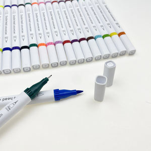 Nuevo Juego de Marcadores Permanentes Lavables, Marcador de Doble Punta Personalizado, Marcador de Pincel con Punta Fina para Arte - Product Image 1