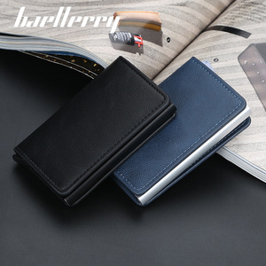 Baellerry Card Holder 4 Inch PU Leather <b>RFID</b> <b>Blocking</b> Credit Card <b>Wallet</b> Unisex - Product Image 3