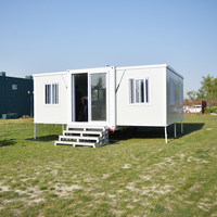 Maison conteneur extensible respirante à double aile de 20 pieds pour un logement en appartement