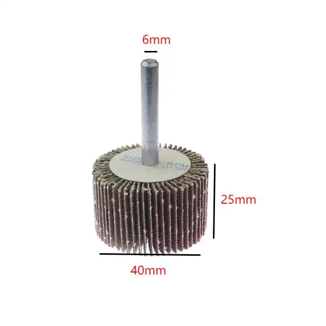 High-Quality Aluminum Oxide Emery abrasive sand cloth Flap Wheel With shaft Shank grinding head for for Rotary Tool polishing