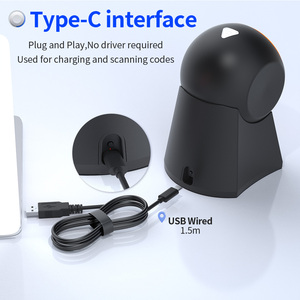 Gtcodestar 2D không dây <span class=keywords><strong>USB</strong></span> QR Mã máy tính để bàn Máy Quét Mã Vạch omni-directional ánh sáng laser siêu thị xách tay A4 đọc kho - Product Image 5