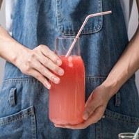 Botol Minum Kaca Kreatif Mode 200Ml 300Ml 700Ml Botol Minum Jus Susu Gabus Botol Kaca Pitcher dengan Tutup Gabus