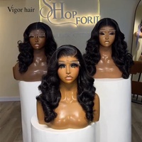 Peluca de Cabello Virgen SDD 13by4, Rizado y Voluminoso, Doble Trama, Color Natural, 250% de Densidad, con Frente de Encaje Transparente