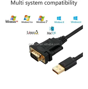 Pabrik OEM Premium USB2.0 colokan jantan ke DB9 kabel Data seri steker jantan dengan chipset FTDI