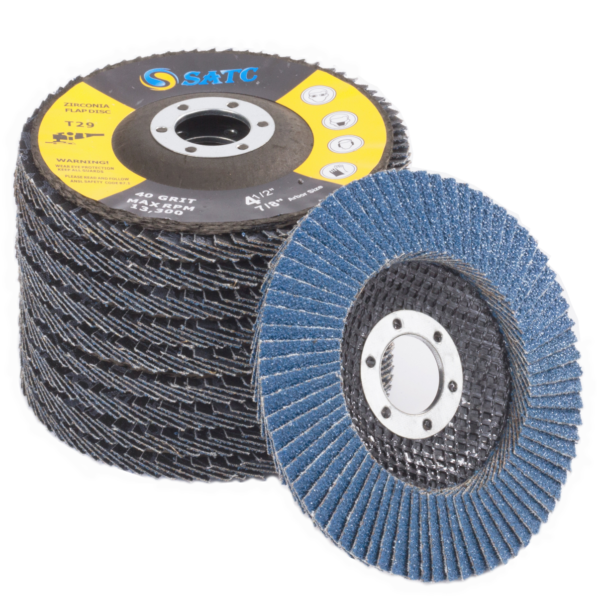 20 шт., циркониевые угловые шлифовальные диски 4,5 дюйма, Зернистость 40, 60, 80, 120