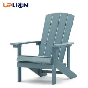 Chaise de jardin en <span class=keywords><strong>plastique</strong></span> et bois Uplion, chaise de patio, chaise de terrasse, chaise Adirondack imperméable - Product Image 1