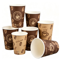 Gobelets en papier à paroi simple écologiques jetables de 2,5 oz pour la dégustation de boissons, logo personnalisé, usage unique