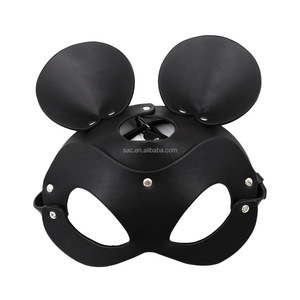 SacKnove Sexy Bunny Cosplay Christmas Halloween Blindfold Alternative Flirting Toy Rabbit Ears Eye Mask Leather Bondage Headgear - Product Image 6