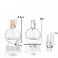Flacon de parfum vide de 25 ml ; Flacon de parfum à décanter ; Flacon pulvérisateur en verre ; Flacon hydratant cosmétique ; Détachable