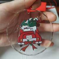 Ornements en verre cristal transparent de haute qualité de 3 pouces, ronds de 8 cm, polis, vierges, pour gravure au laser