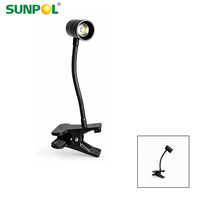 Mini projecteur LED à clip noir 3W COB UGR 16 36 degrés 5 CCT AC90-265V à CRI élevé pour l'éclairage des magasins de jouets design