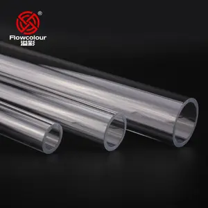 Tubo de acrílico transparente, tubo de acrílico de lucite tubo plexiglass 20-32mm 50cm de comprimento, tubo de plástico duro, aquário acrílico