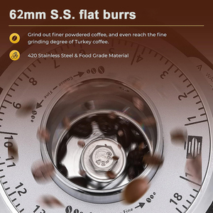 เครื่องบดกาแฟแบบล้อแบน 62 มม. สแตนเลสอย่างดี 750 กรัม ใช้ไฟฟ้า สำหรับใช้ในเชิงพาณิชย์ โรงแรม ยี่ห้อ Eureka - Product Image 5