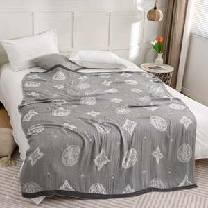 Couverture de voyage portable en fil de fibre régénérée, serviette de plage douce en microfibre, couverture de canapé, couverture de sieste, couverture multi-usage - Product Image 3