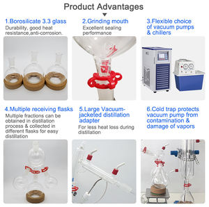 Source d'énergie électrique avec composants du noyau du moteur Distillation automatique à court trajet pour les expériences de laboratoire - Product Image 2