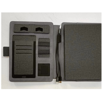 Batterie externe portable haut de gamme 8000 mAh avec charge sans fil, câbles intégrés pour téléphone, emplacements pour cartes et support pour stylo, type C