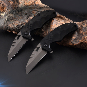 Cuchillo Plegable Táctico de Caza, Negro, de Acero Inoxidable, con Mango de Plástico, Barato, de Fábrica al por Mayor Hongrui - Product Image 5