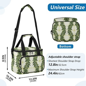 Sac isotherme personnalisé Maile Lei, grande capacité, motif hawaïen Palaka, sac de pique-nique portable pour le camping en famille - Product Image 5