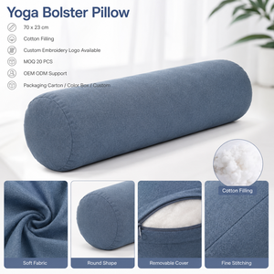 Coussin de yoga rond en coton biologique écologique, portable, vente en gros, pour femmes enceintes, grand format - Product Image 5