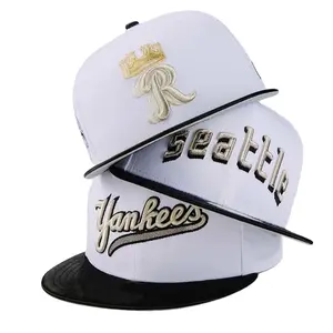 Reproduction high quality custom color material 59 sticker 5 6 panel fitted snapback original hats caps for men new baseball era