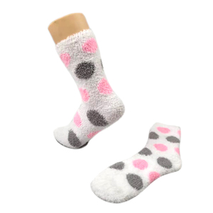 P-15 OEM Vente en gros Chaussettes personnalisées avec logo Chaussettes d'hiver en coton moelleuses et duveteuses pour filles - Product Image 4
