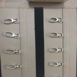 Porte-clés personnalisé en cuir PU avec fermeture éclair A4 pour hôtel, noir, marron, bleu, organisateur de porte-clés pour entreprise immobilière - Product Image 2