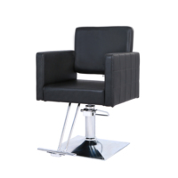 Fauteuil de coiffure professionnel avec accoudoirs rembourrés et finition durable, à levage hydraulique