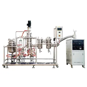 Nouveau Design Distillation à chemin court Distillation moléculaire en acier inoxydable évaporateur à film essuyé pour l'huile