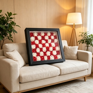 <span class=keywords><strong>Marco</strong></span> de Sombra 3D con LED Personalizado con Temática Nacional, Rosa de PE, para Colgar en la Pared, Regalo de Recuerdo para Días Festivos Nacionales, Venta al por Mayor - Product Image 4