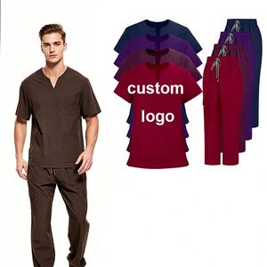 Breathable Hospital Nurse <b>Set</b> Made Cotton Polyester Hospital Scrubs Nurse Uniform - Product Image 1