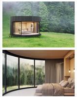 Hôtel préfabriqué de luxe mobile au design rond pour hébergement