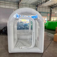 Carpa Inflable de 3m con Túnel, Carpa Burbuja Inflable Transparente para Bodas y Fiestas