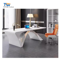 Mobilier de bureau Bureau de direction Table d'ordinateur moderne en forme de L Bureau bon marché