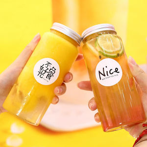 Botellas de Plástico PET Vacías de 300ml, 400ml, 500ml, Forma Cilíndrica, a Prueba de Fugas, para Jugo, Bebidas, Refrescos, Té Boba, con Impresión Serigrafiada - Product Image 4